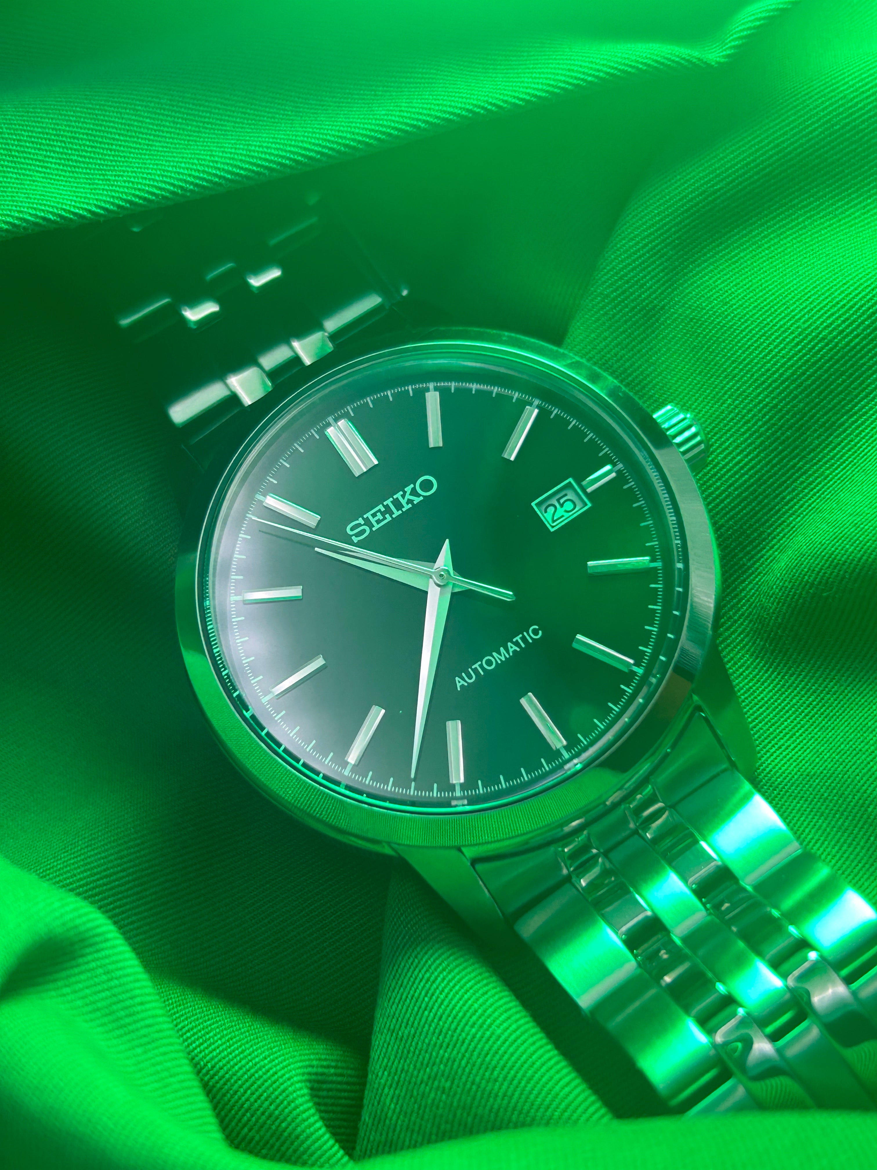 Seiko "SRPH89" Automatic Watch Green