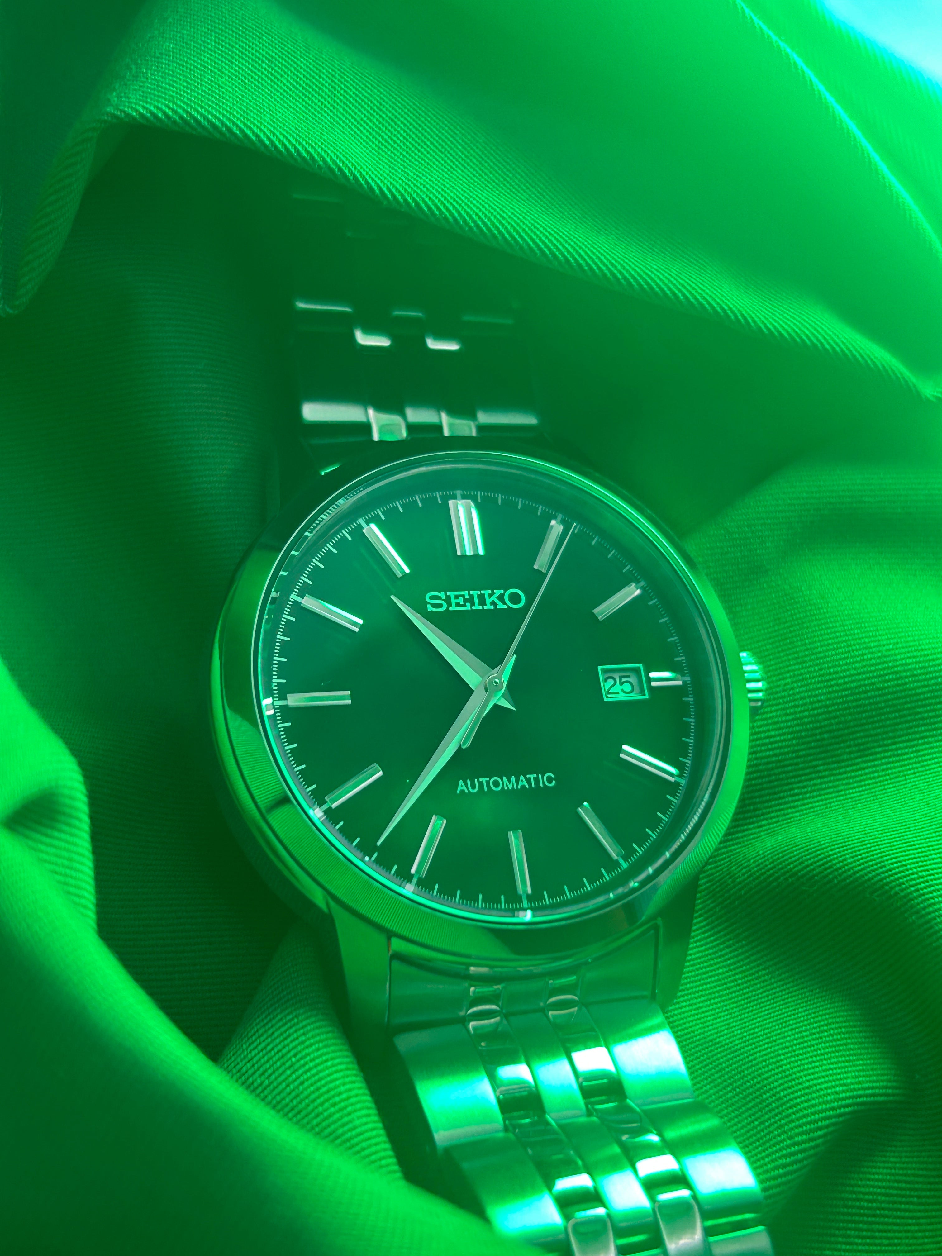 Seiko "SRPH89" Automatic Watch Green